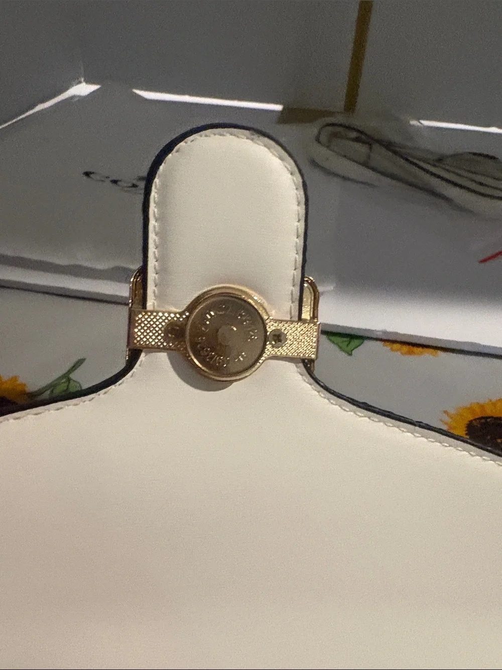 Coach Two-Tone Signature Satchel in Brown and White